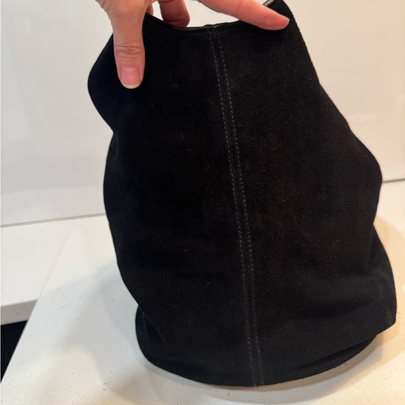 KHAITE Lotus Black Suede Women's Bag tote medium - Picture 6 of 14